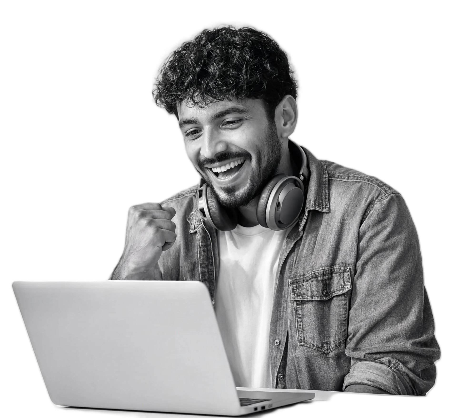 Personne en situation d'apprentissage en ligne