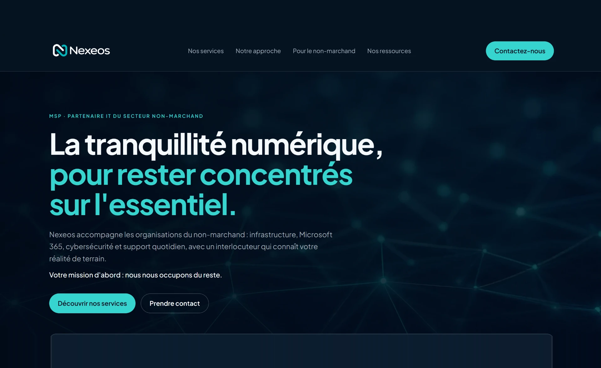 Aperçu du site Nexeos
